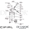 Cifial 31010HC.U Hexa Mono Bidet Mixer Tap Dimension